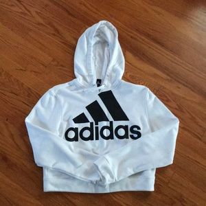 Adidas cropped hoodie sweatshirt